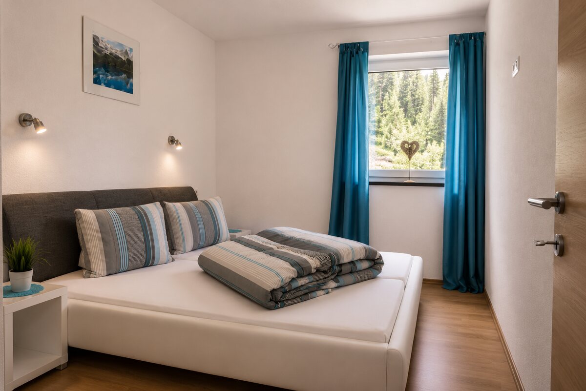 Schlafzimmer im Apart Alpinea